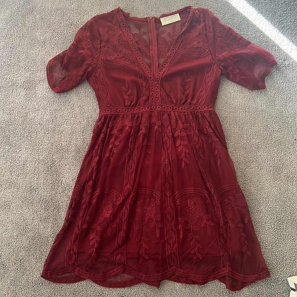 Bell Ella light my fire dress in wine